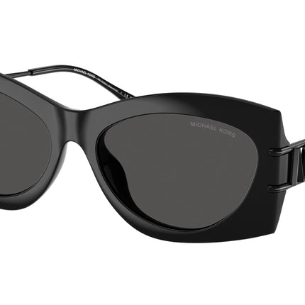 Michael Kors NAVARRA MK2235U Irregular Sunglasses  300587-Black 57-140-16 - Color Map Black