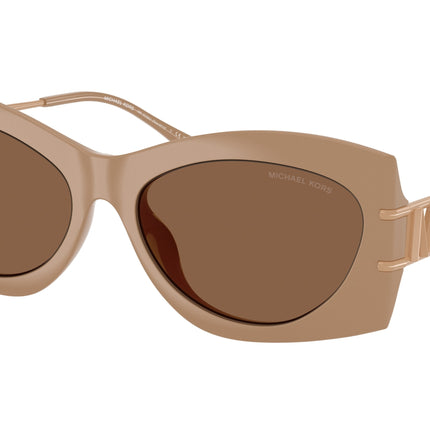 Michael Kors NAVARRA MK2235U Irregular Sunglasses  355573-Camel 57-140-16 - Color Map Brown
