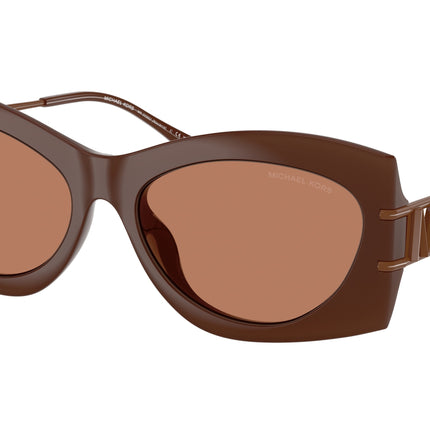 Michael Kors NAVARRA MK2235U Irregular Sunglasses  4008/3-Nutmeg 57-140-16 - Color Map Brown