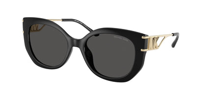 Michael Kors ALICANTE MK2236U Irregular Sunglasses  300587-Black 53-140-18 - Color Map Black