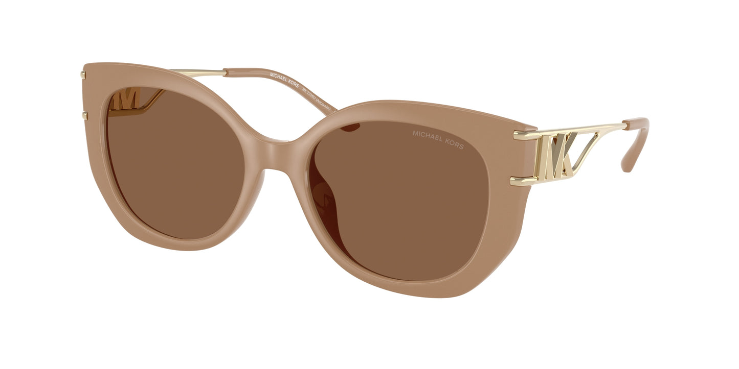Michael Kors ALICANTE MK2236U Irregular Sunglasses  35553G-Camel 53-140-18 - Color Map Brown