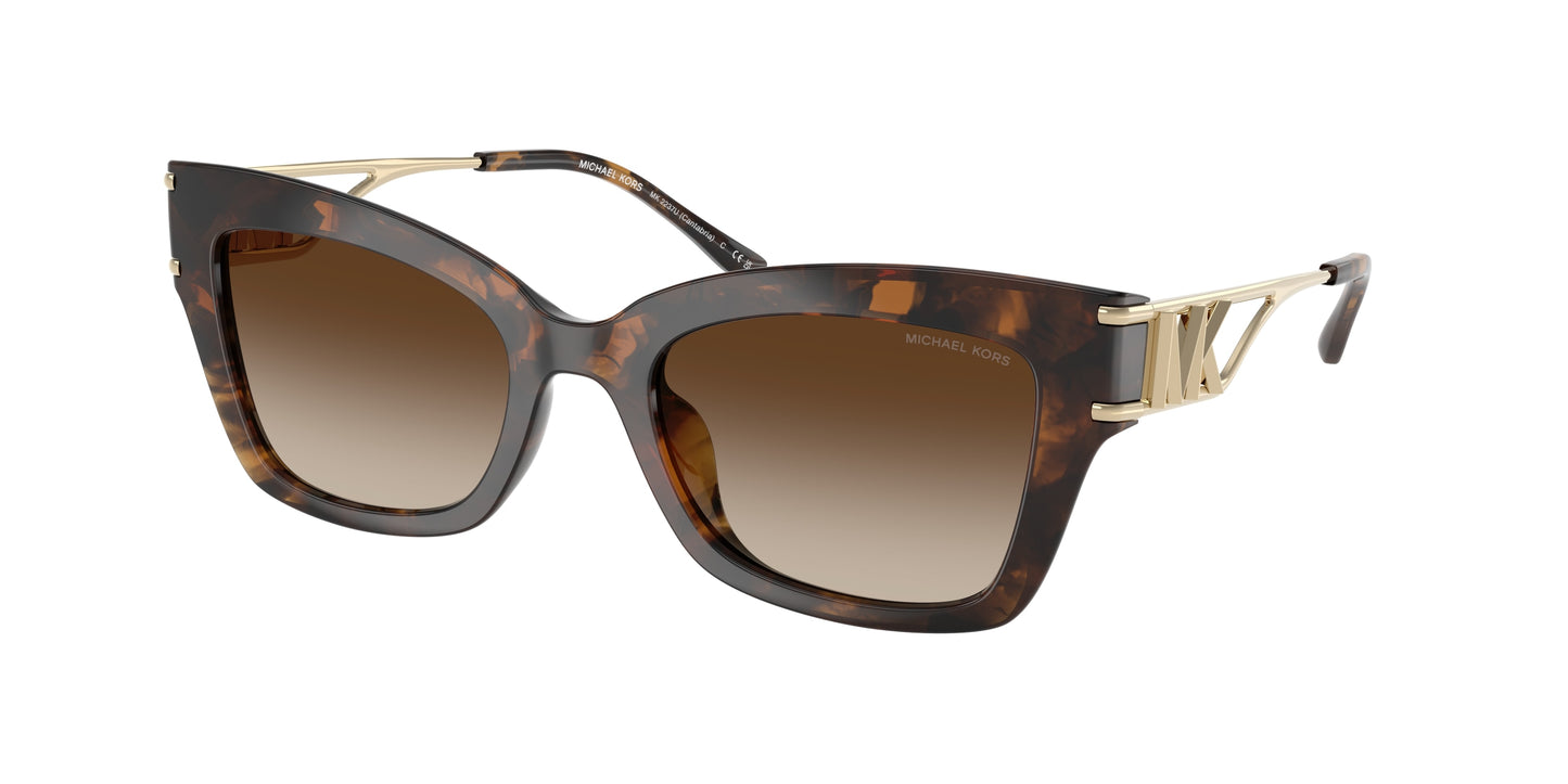 Michael Kors CANTABRIA MK2237U Butterfly Sunglasses  300613-Dark Tortoise 52-140-20 - Color Map Tortoise