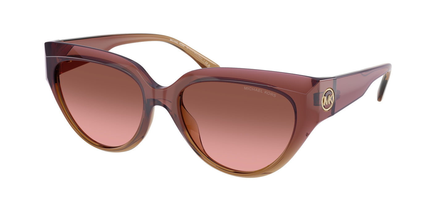 Michael Kors BOCA RATON MK2241U Cat Eye Sunglasses  325611-Dusty Rose Light Brown 55-140-17 - Color Map Pink