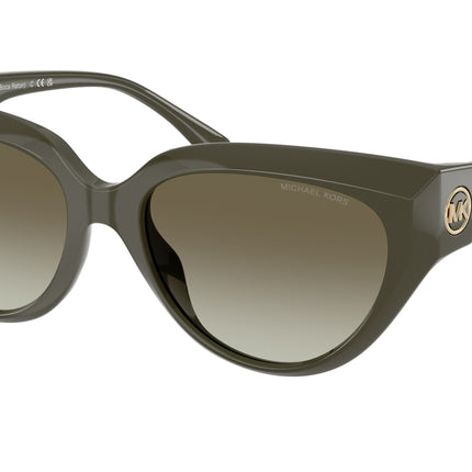 Michael Kors BOCA RATON MK2241U Cat Eye Sunglasses  39023M-Olive 55-140-17 - Color Map Green