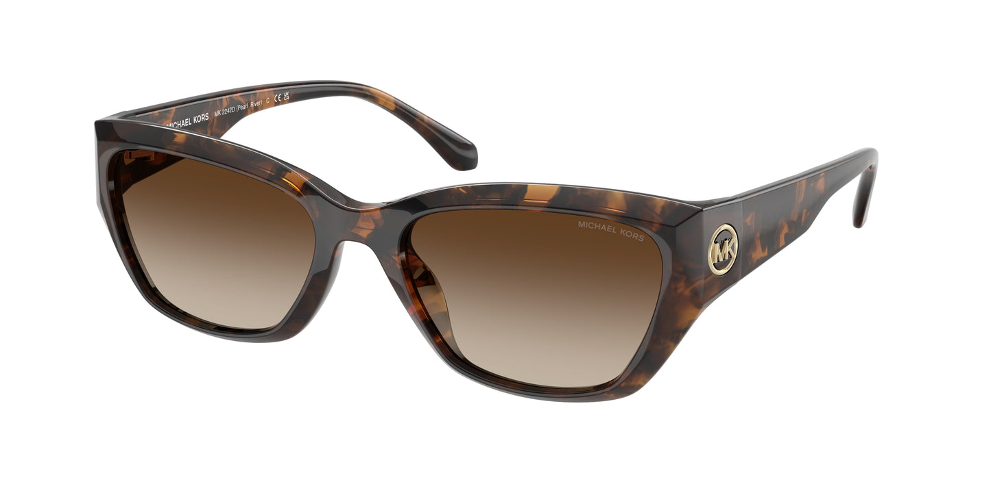 Michael Kors PEARL RIVER MK2242D Cat Eye Sunglasses  300613-Dark Tortoise 56-140-19 - Color Map Tortoise