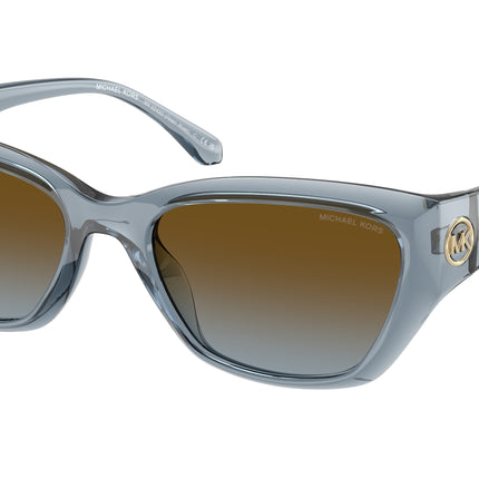 Michael Kors PEARL RIVER MK2242D Cat Eye Sunglasses  401413-Denim Transparent 56-140-19 - Color Map Blue