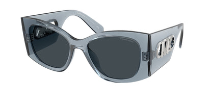 Michael Kors COSTA BLANCA MK2244U Square Sunglasses  401487-Denim Transparent 53-145-18 - Color Map Blue