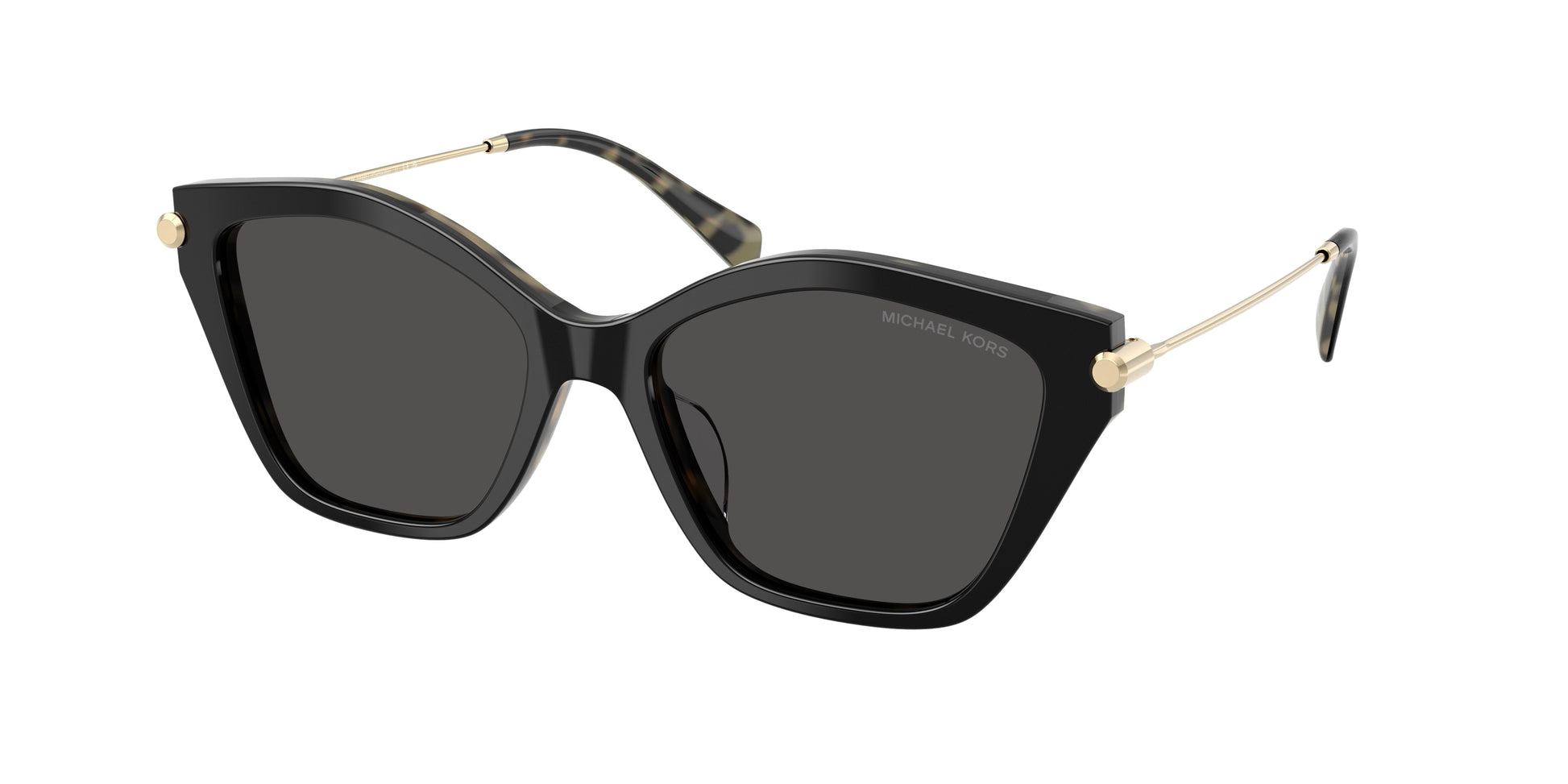 Michael Kors CATSKILLS MK2246U Irregular Sunglasses  395087-Black/Amber Tortoise 54-140-17 - Color Map Black