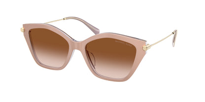 Michael Kors CATSKILLS MK2246U Irregular Sunglasses  401513-Light Sand Laminate 54-140-17 - Color Map White
