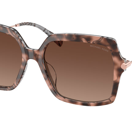 Michael Kors QUOGUE MK2247U Square Sunglasses  4017T5-Pink Tortoise 57-140-17 - Color Map Tortoise