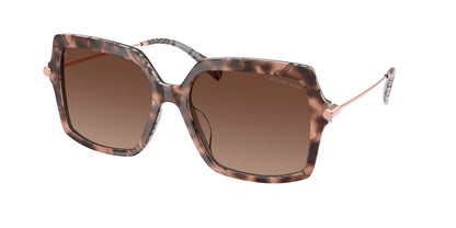 Michael Kors QUOGUE MK2247U Square Sunglasses  4017T5-Pink Tortoise 57-140-17 - Color Map Tortoise