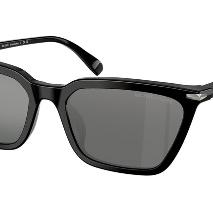 Michael Kors EVERGLADES MK2250U Cat Eye Sunglasses  300588-Black 58-145-19 - Color Map Black