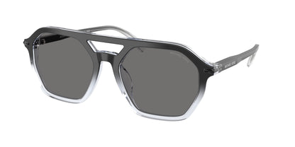 Michael Kors JACKSON HOLE MK2251U Pilot Sunglasses  401381-Black Clear Gradient 57-145-19 - Color Map Black