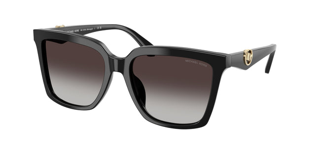 Michael Kors MENAGGIO MK2256U Square Sunglasses  30058G-Black 55-140-17 - Color Map Black