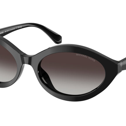 Michael Kors CARLAZZO MK2257U Oval Sunglasses  30058G-Black 55-140-18 - Color Map Black