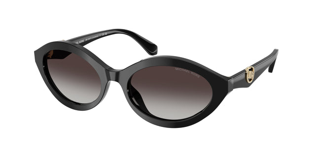 Michael Kors CARLAZZO MK2257U Oval Sunglasses  30058G-Black 55-140-18 - Color Map Black