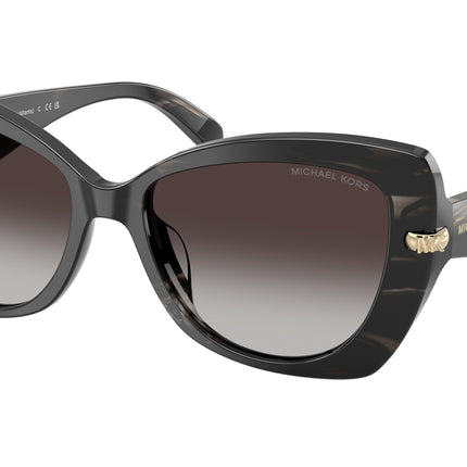 Michael Kors ATLANTA MK2258U Butterfly Sunglasses  40348G-Black Horn 55-140-17 - Color Map Black