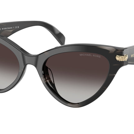 Michael Kors ROANOKE MK2259U Cat Eye Sunglasses  40348G-Black Horn 52-140-19 - Color Map Black