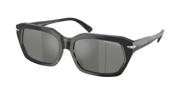 Michael Kors LAKE TAHOE MK2265U Rectangle Sunglasses  403488-Black Horn 57-145-17 - Color Map Black