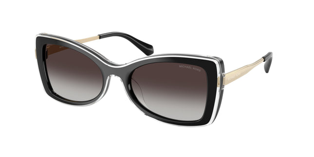 Michael Kors MALAGA MK2272U Butterfly Sunglasses  30058G-Black 53-140-18 - Color Map Black