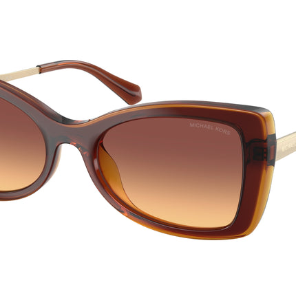Michael Kors MALAGA MK2272U Butterfly Sunglasses  311378-Dark Brown 53-140-18 - Color Map Brown