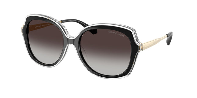 Michael Kors CANARY ISLANDS MK2273U Square Sunglasses  30058G-Black 55-140-17 - Color Map Black