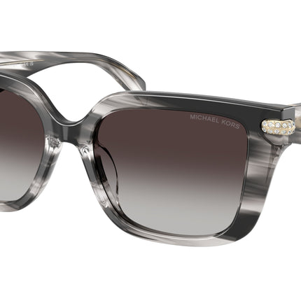 Michael Kors SANTO DOMINGO MK2275BU Square Sunglasses  40348G-Black Horn 52-135-16 - Color Map Black