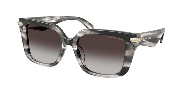 Michael Kors SANTO DOMINGO MK2275BU Square Sunglasses  40348G-Black Horn 52-135-16 - Color Map Black