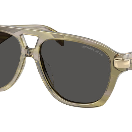 Michael Kors GRENADA MK2277U Pilot Sunglasses  404087-Olive Horn 56-140-15 - Color Map Green