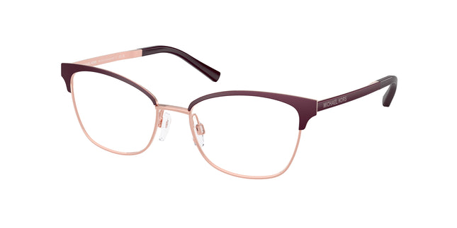 Michael Kors ADRIANNA IV MK3012 Cat Eye Eyeglasses  1108-Cordovan/Rose Gold 51-135-17 - Color Map Brown