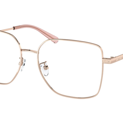 Michael Kors NAXOS MK3056 Square Eyeglasses  1108-Rose Gold 55-140-16 - Color Map Gold