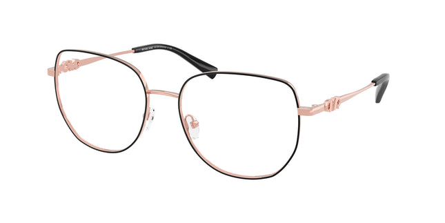 Michael Kors BELLEVILLE MK3062 Square Eyeglasses  1903-Black Shiny 56-140-17 - Color Map Black