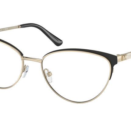Michael Kors MARSAILLE MK3064B Cat Eye Eyeglasses  1014-Light Gold/Matte Black 55-140-17 - Color Map Gold