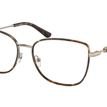 Michael Kors EMPIRE SQUARE 3 MK3065J Square Eyeglasses  1016-Light Gold/Dark Tortoise 54-140-17 - Color Map Gold