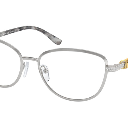 Michael Kors CORDOBA MK3076B Cat Eye Eyeglasses  1893-Shiny Silver 55-140-16 - Color Map Silver