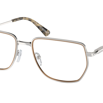 Michael Kors STEAMBOAT MK3080 Irregular Eyeglasses  1893-Shiny Silver 56-145-18 - Color Map Silver