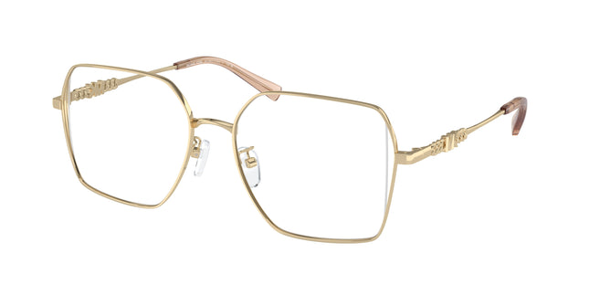 Michael Kors YUNAN MK3082D Square Eyeglasses  1014-Shiny Light Gold 55-145-17 - Color Map Gold