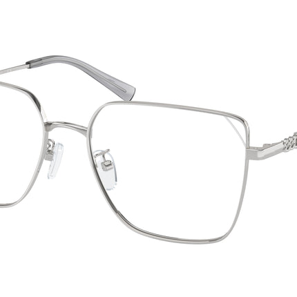 Michael Kors DALI MK3083D Rectangle Eyeglasses  1893-Shiny Silver 56-145-17 - Color Map Silver