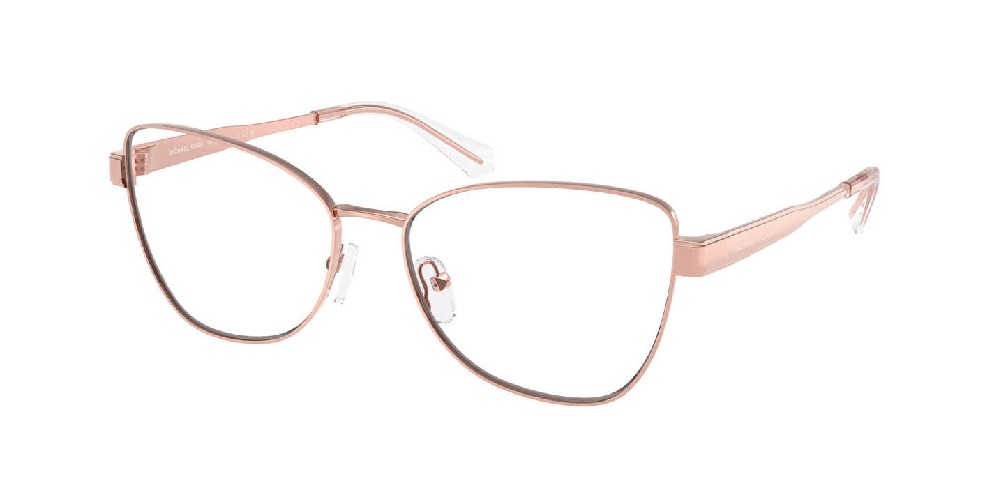 Michael Kors PARIS MK3085 Butterfly Eyeglasses  1108-Rose Gold 56-140-16 - Color Map Gold