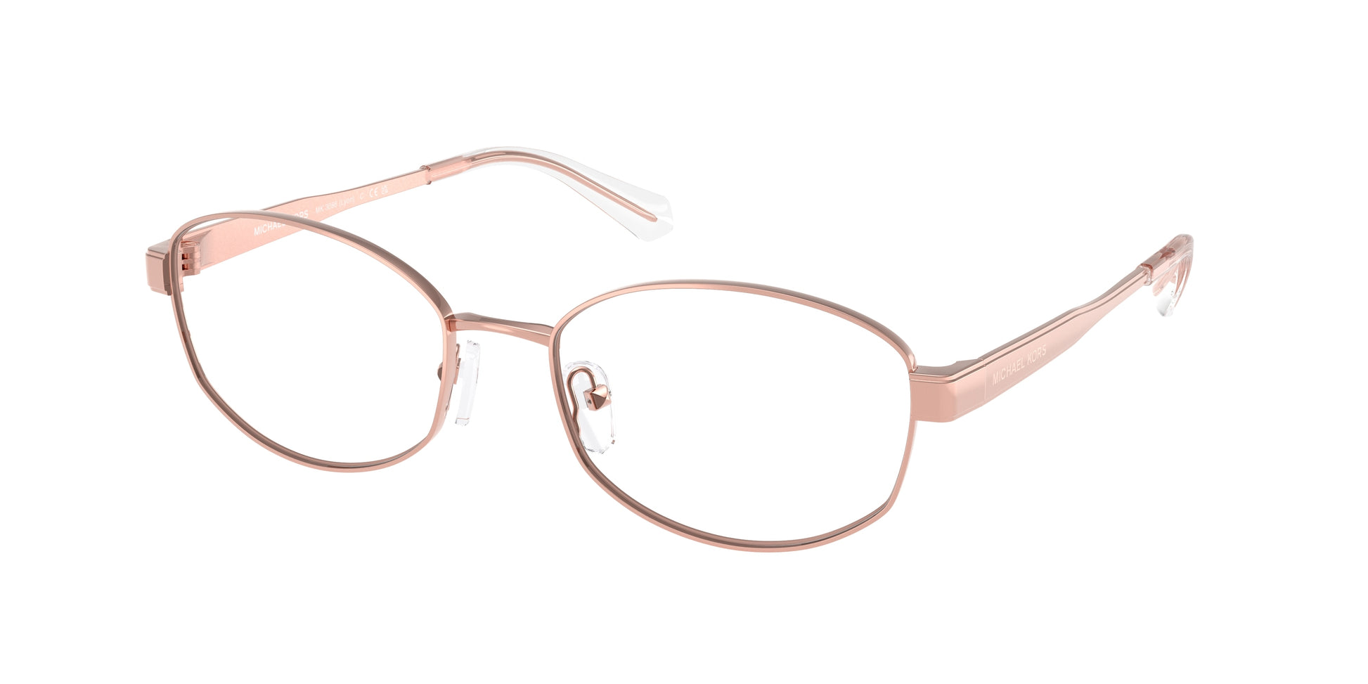 Michael Kors LYON MK3086 Oval Eyeglasses  1108-Rose Gold 55-140-18 - Color Map Gold