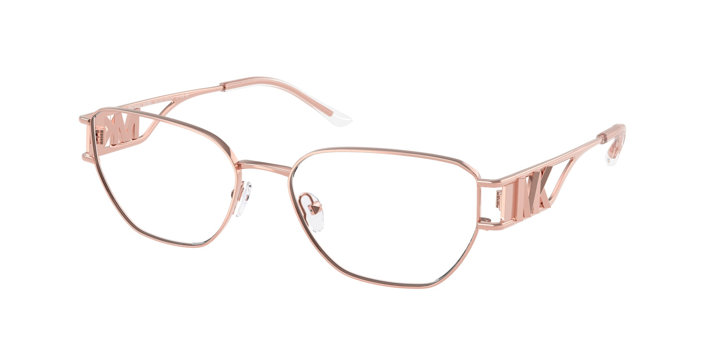 Michael Kors BILBAO MK3087 Irregular Eyeglasses  1108-Rose Gold 55-140-17 - Color Map Gold