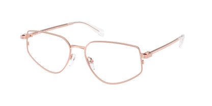 Michael Kors MENDOZA MK3088 Irregular Eyeglasses  1108-Rose Gold Shiny 56-140-16 - Color Map Pink