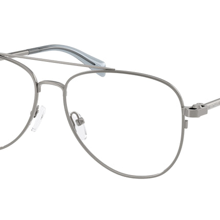 Michael Kors SãO PAULO MK3089 Pilot Eyeglasses  1002-Shiny Gunmetal 56-140-15 - Color Map Grey