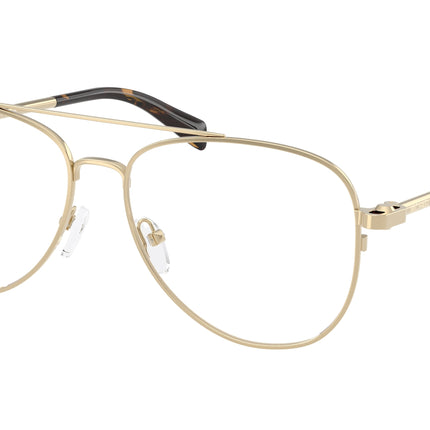 Michael Kors SãO PAULO MK3089 Pilot Eyeglasses  1014-Light Gold Shiny 56-140-15 - Color Map Gold