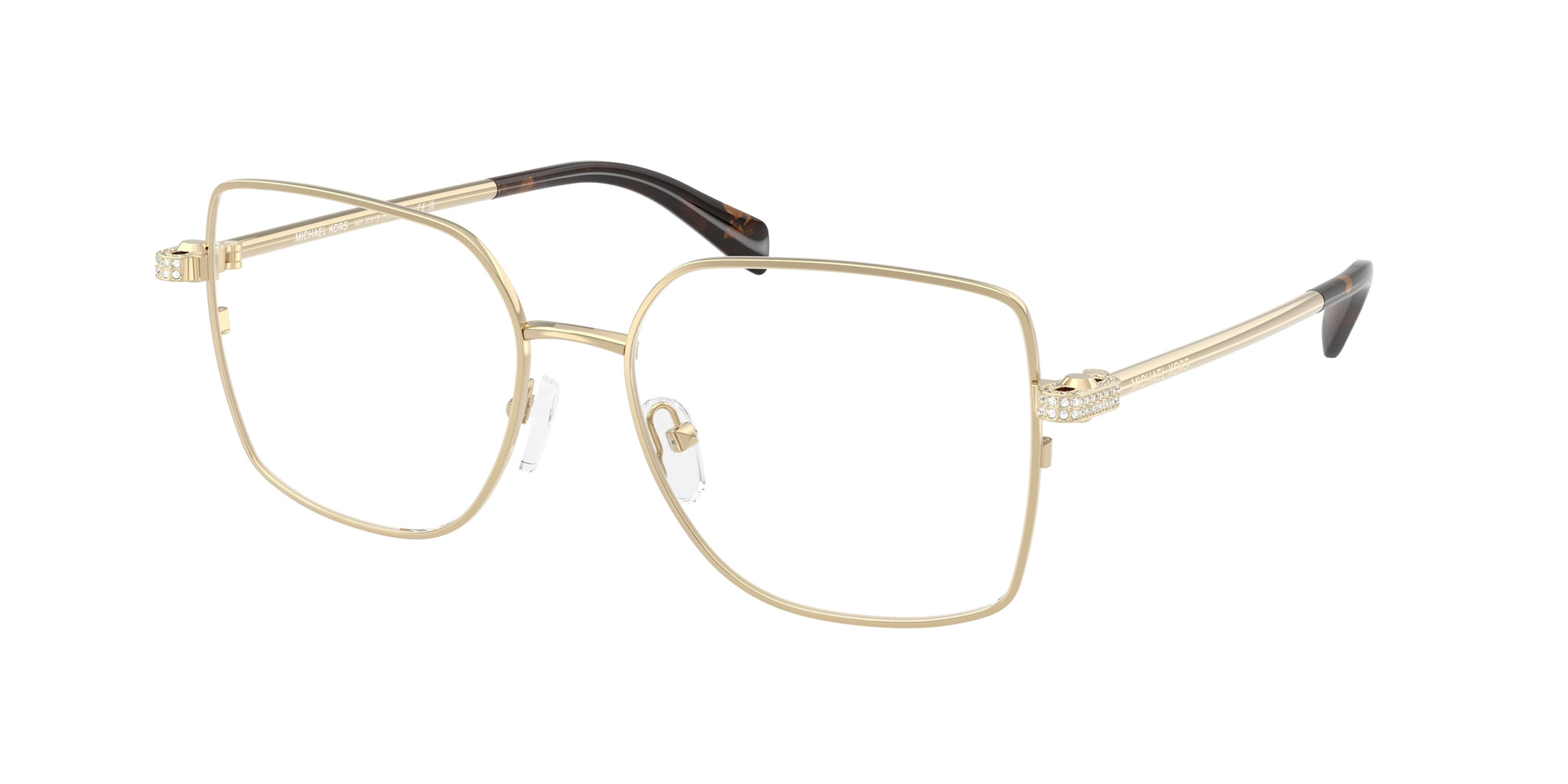 Michael Kors RAVELLO MK3091B Square Eyeglasses  1014-Light Gold Shiny 54-140-16 - Color Map Gold