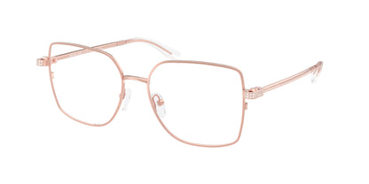 Michael Kors RAVELLO MK3091B Square Eyeglasses  1108-Rose Gold Shiny 54-140-16 - Color Map Pink