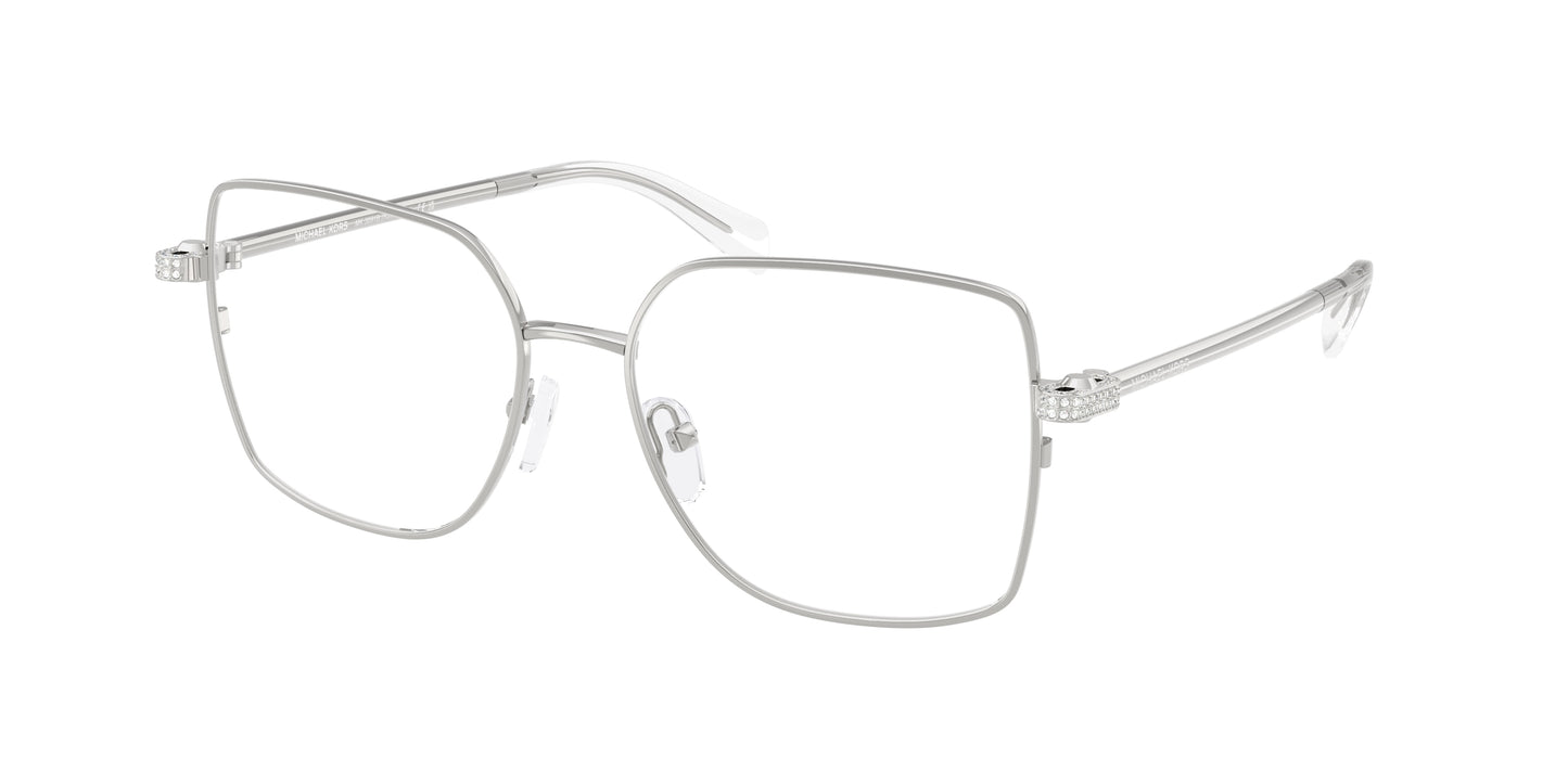Michael Kors RAVELLO MK3091B Square Eyeglasses  1893-Silver Shiny 54-140-16 - Color Map Silver