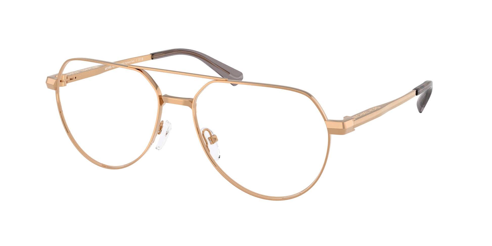 Michael Kors HIGHLAND PARK MK3092 Pilot Eyeglasses  1899-Beige Gold 57-145-16 - Color Map Bronze