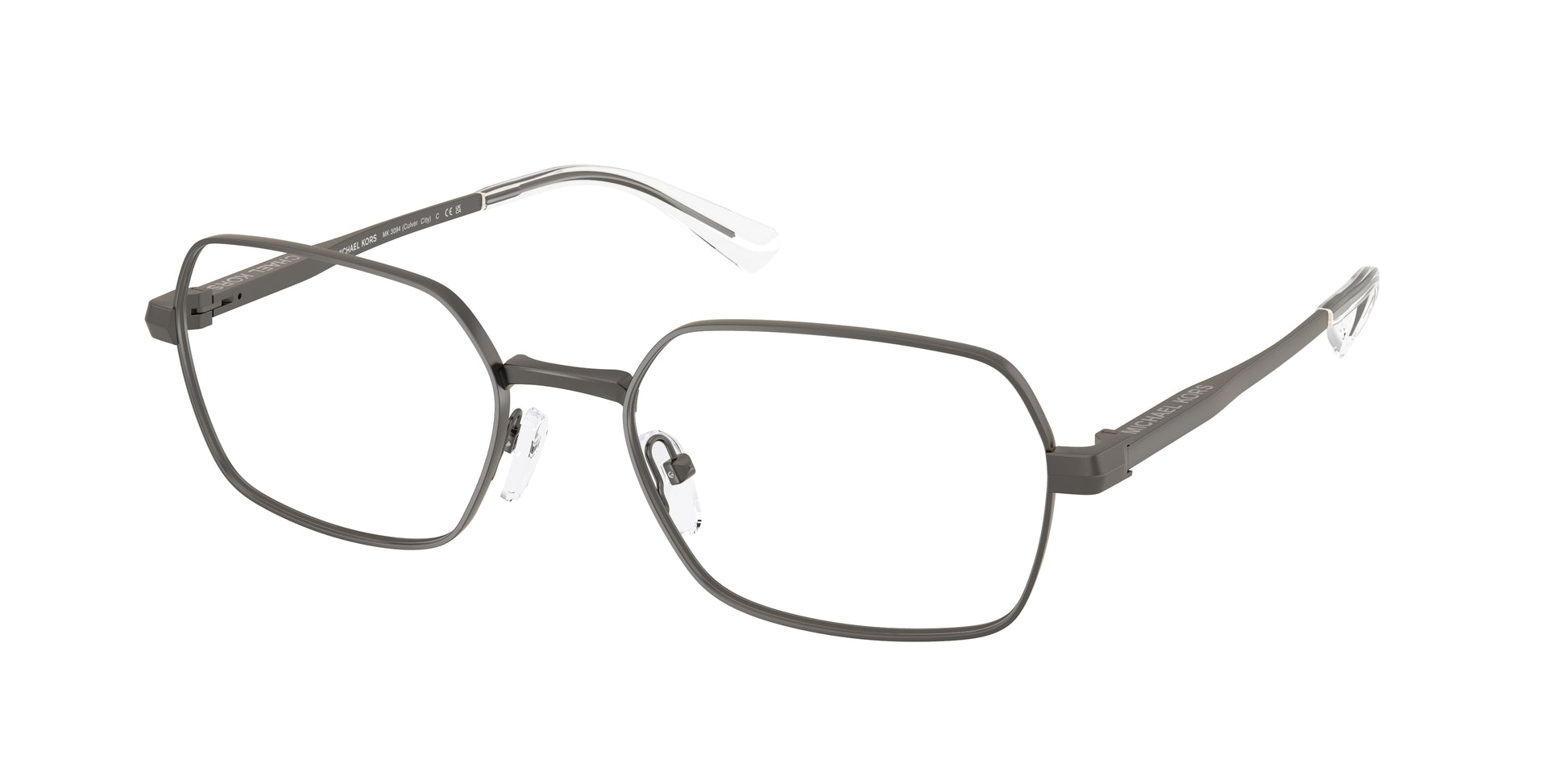 Michael Kors CULVER CITY MK3094 Square Eyeglasses  1002-Matte Gunmetal 56-145-19 - Color Map Grey