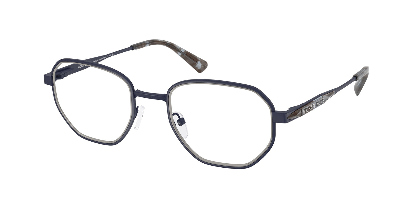 Michael Kors JOSHUA TREE MK3098 Irregular Eyeglasses  1207-Matte Navy 51-145-21 - Color Map Blue